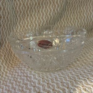 Vintage Teleflora 24% Crystal Clear Lead Crystal Bowl